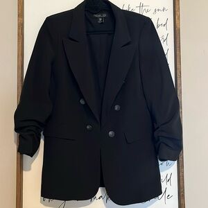 Rachel Zoe Black Open Front Blazer Size M